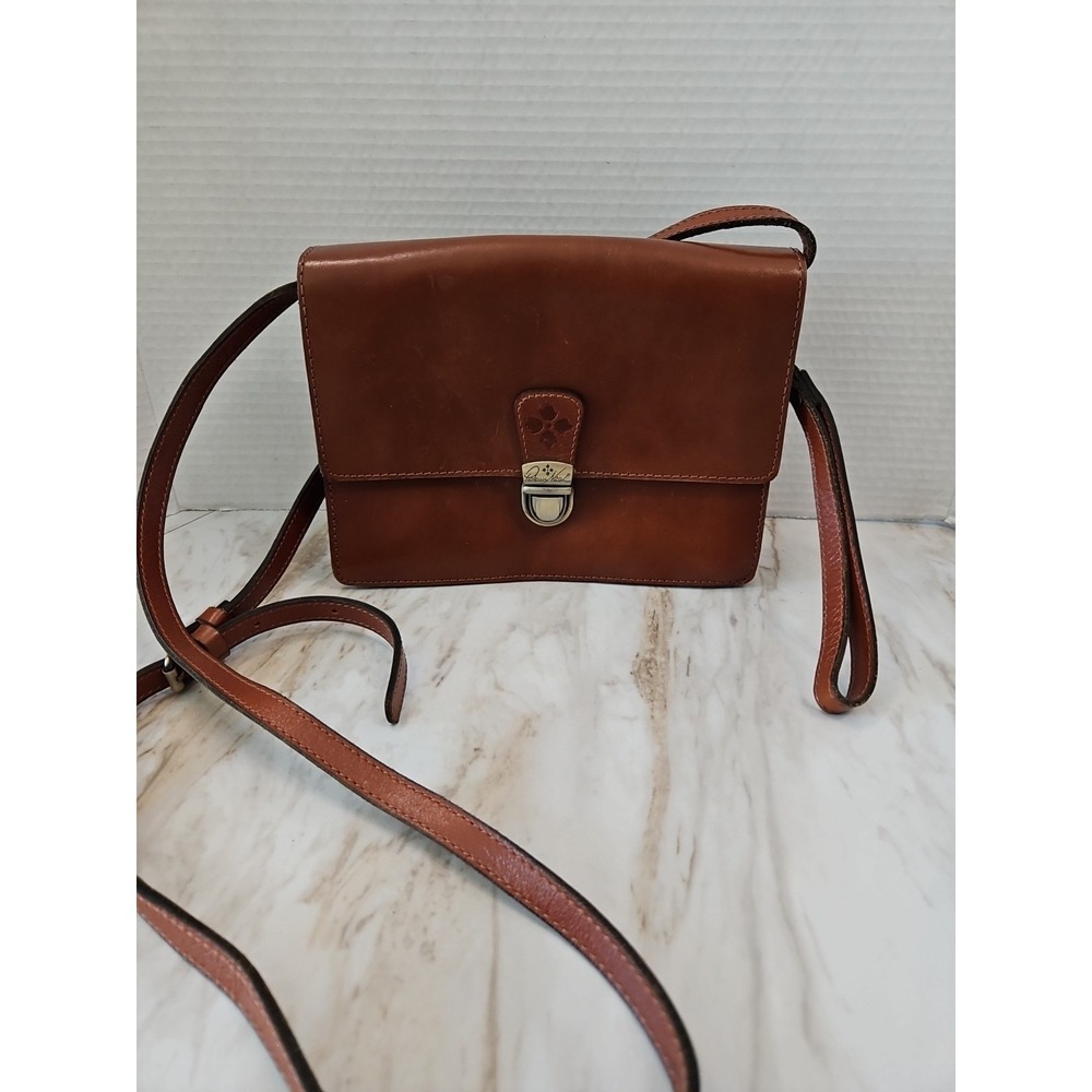 PATRICIA NASH TORRI Crossbody Tan Leather Small Handbag 9x6 Sz